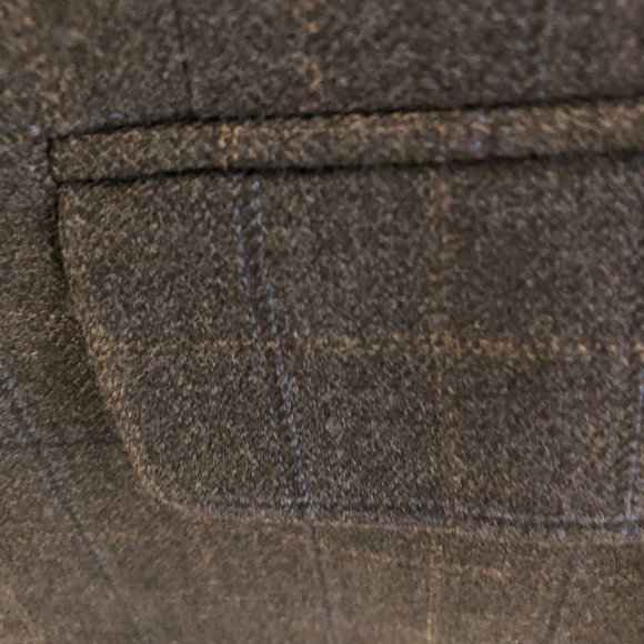 Pronto Uomo Checkered Brown Blue Sport Coat 46R - Picture 2 of 7